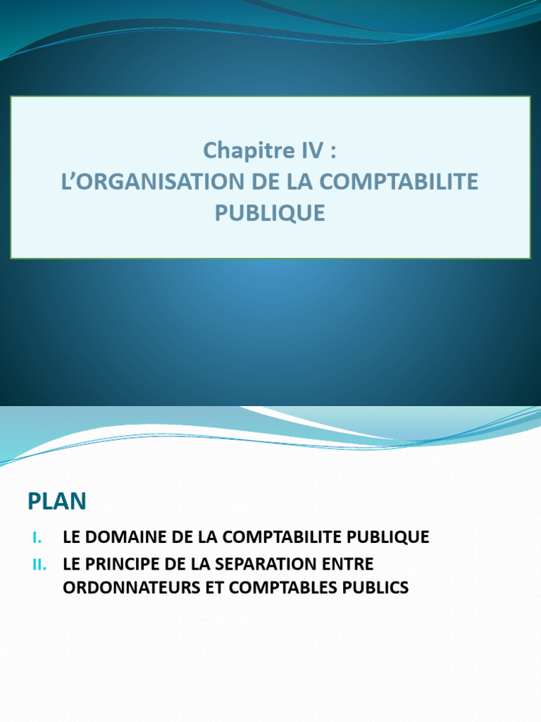 L'organisation de La Comptabilité Publique | PDF, image size:768x1024