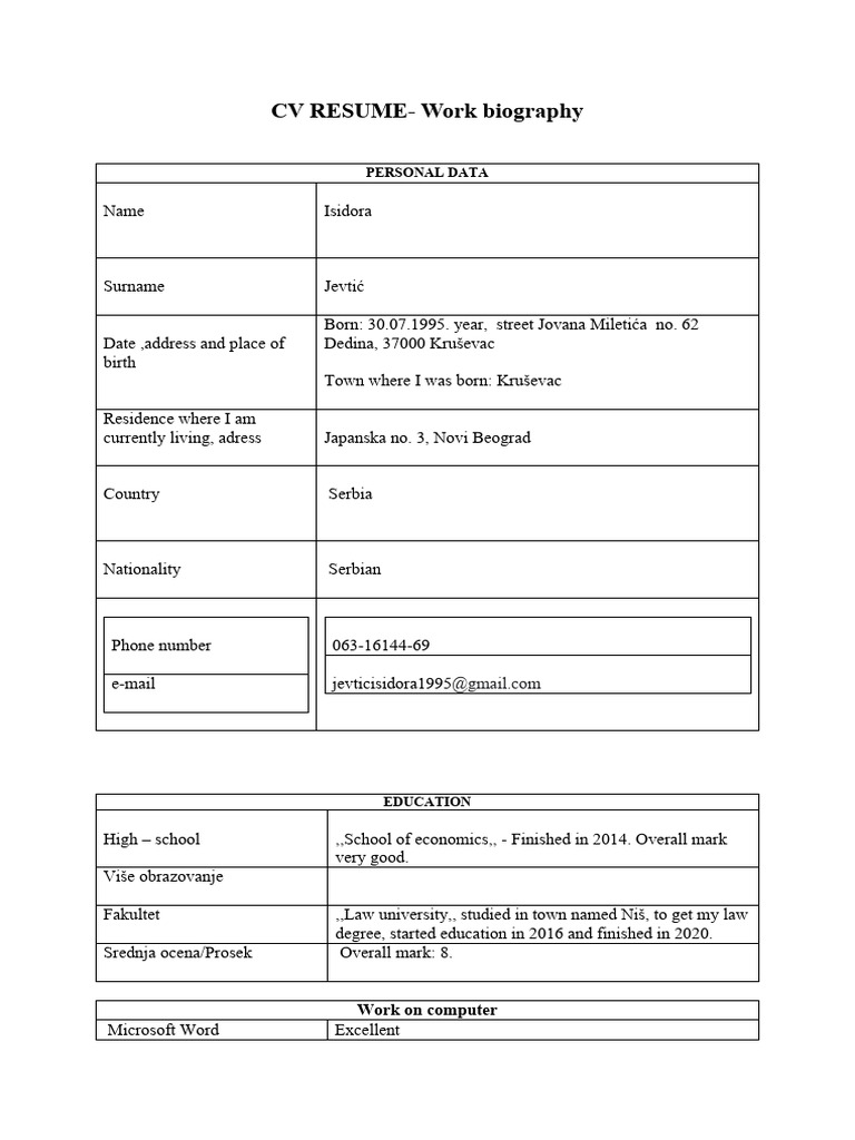 Cv Resume Pdf Cognitive Science Cognition