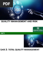 Unit 3 - Total Quality MGT