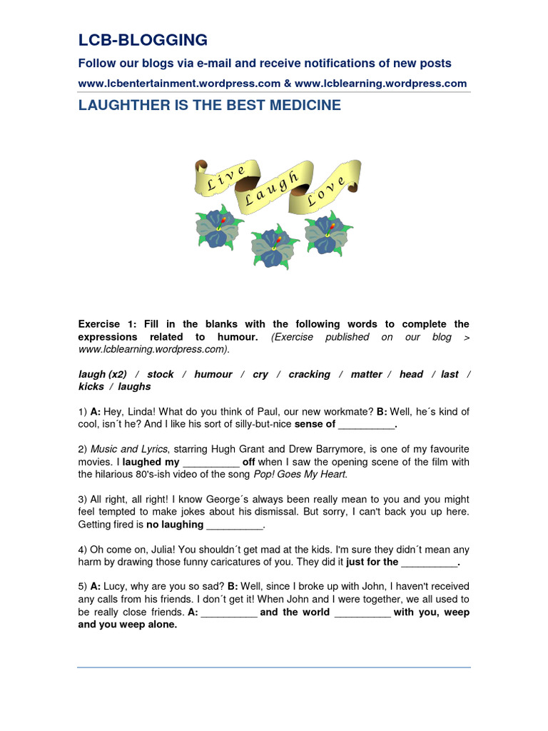 Benefits of Laughter and Humor | PDF | Laughter | Jokes