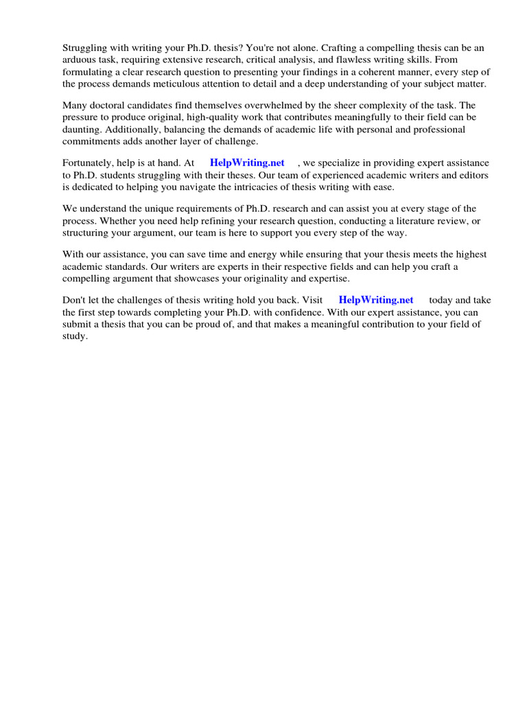 Good Phd Thesis Template Pdf Thesis Doctor Of Philosophy