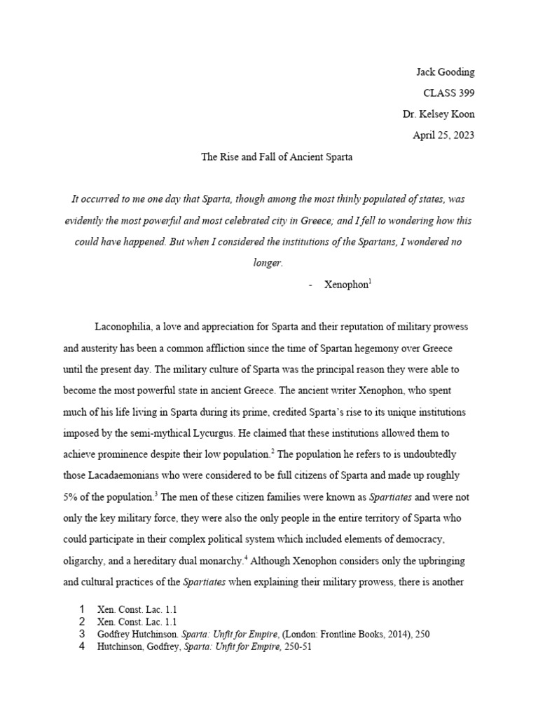 The Rise And Fall Of Ancient Sparta Pdf Sparta Ancient Rome