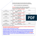 Time Table For Winter 2023 Theory Examination