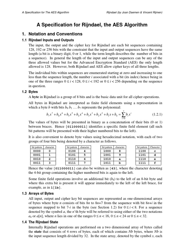 The AES Algorithm | PDF | Field (Mathematics) | Algebra