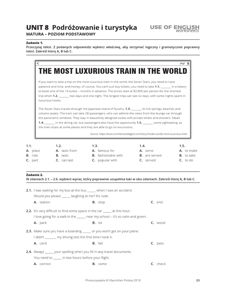 Use of english worksheets unit 8 pdf