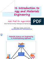 MME101 Introduction To Metallurgy and Materials Engineering Ayse Kalemtas 3