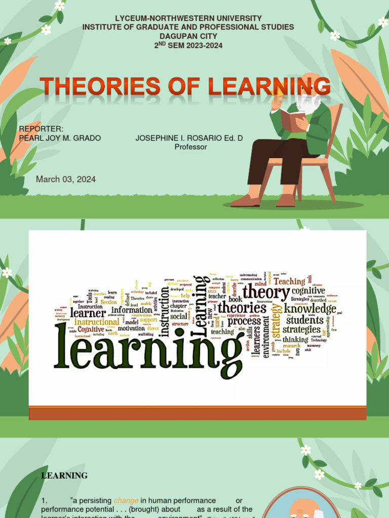 Pdf theories of learning pdf