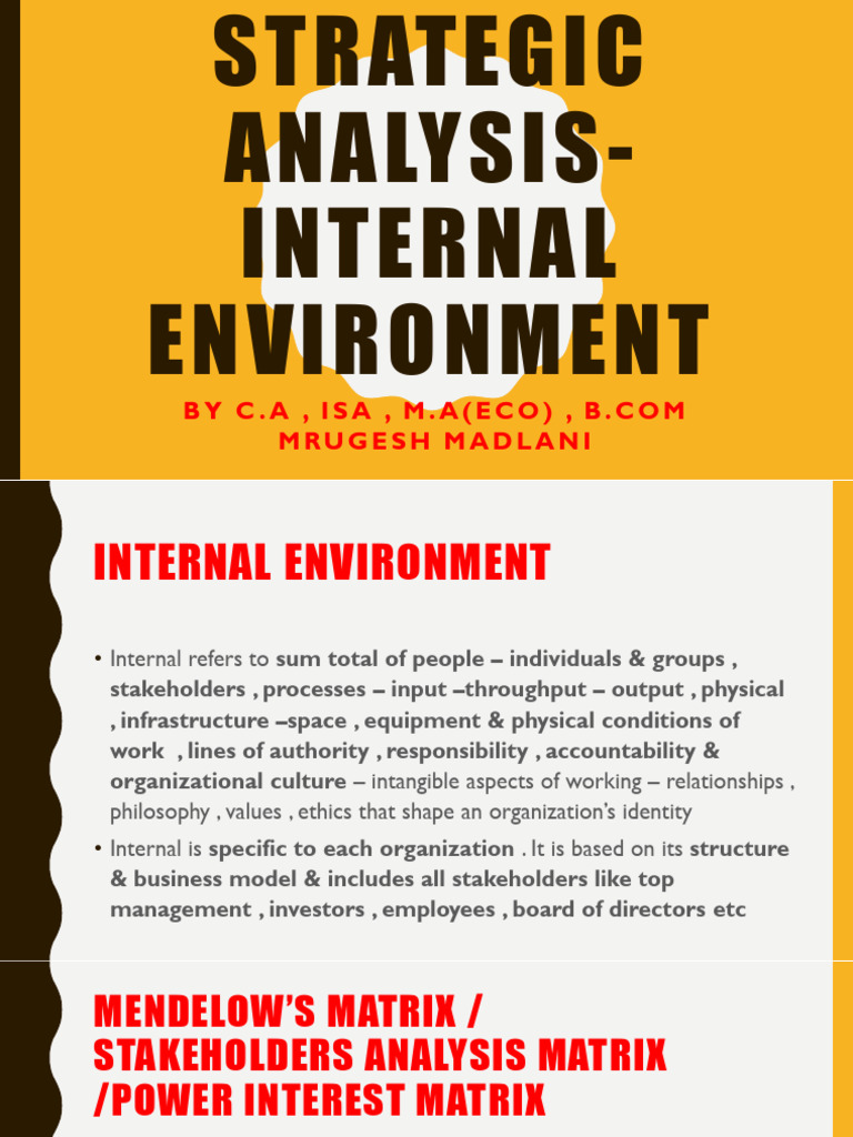 Internal Strategic Analysis Overview | PDF | Strategic Management ...