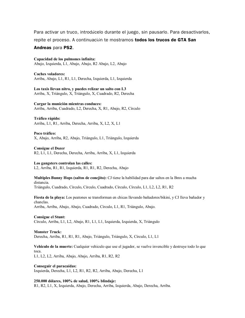 Claves San Andreas Ps2 PDF