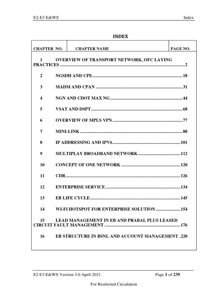 Index: E2-E3 E&WS Index | PDF