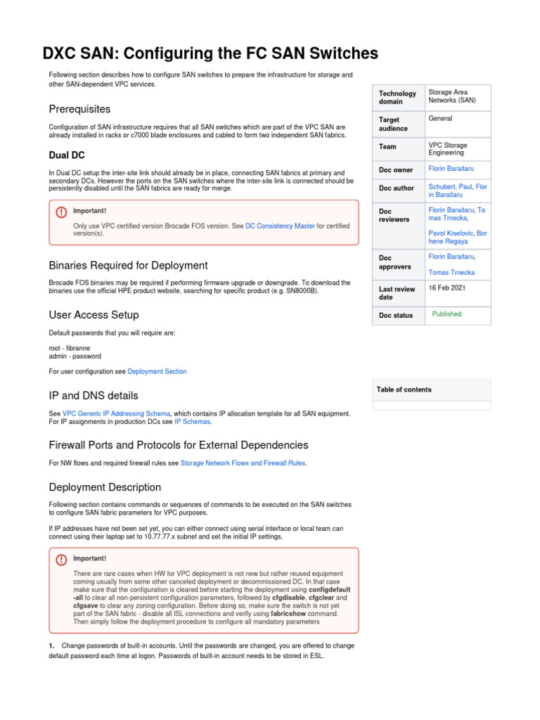 Configuring HPE B-Series SAN Switches | PDF | Superuser | File Transfer ...