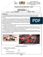 Examen Normalisé Local Épreuve de Français 6 AEP Session 2023