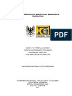 Informe de Proyecto de Maqueta para Materiales de Construccion