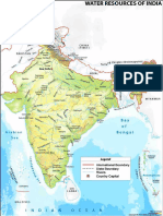 India With River Dams Map
