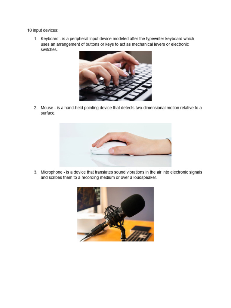 10 Input Devices - Gonzalos | PDF | Computers
