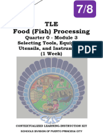 TLEFood Processing7 - 8 - q0 - Mod3 - Selecting Tools Equipment Utensils and Instruments - v4