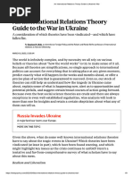 Walt 2022 - IR Theory Guide and Ukraine War