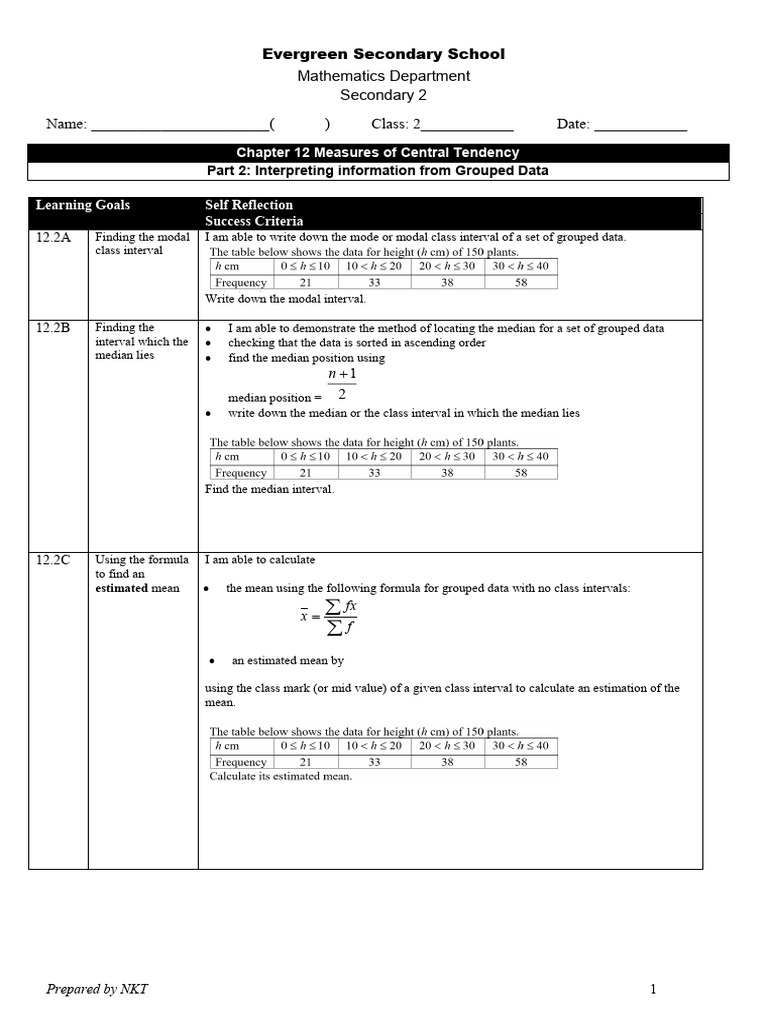 Chapter 12 Measures of Central Tendency Part 2 | PDF