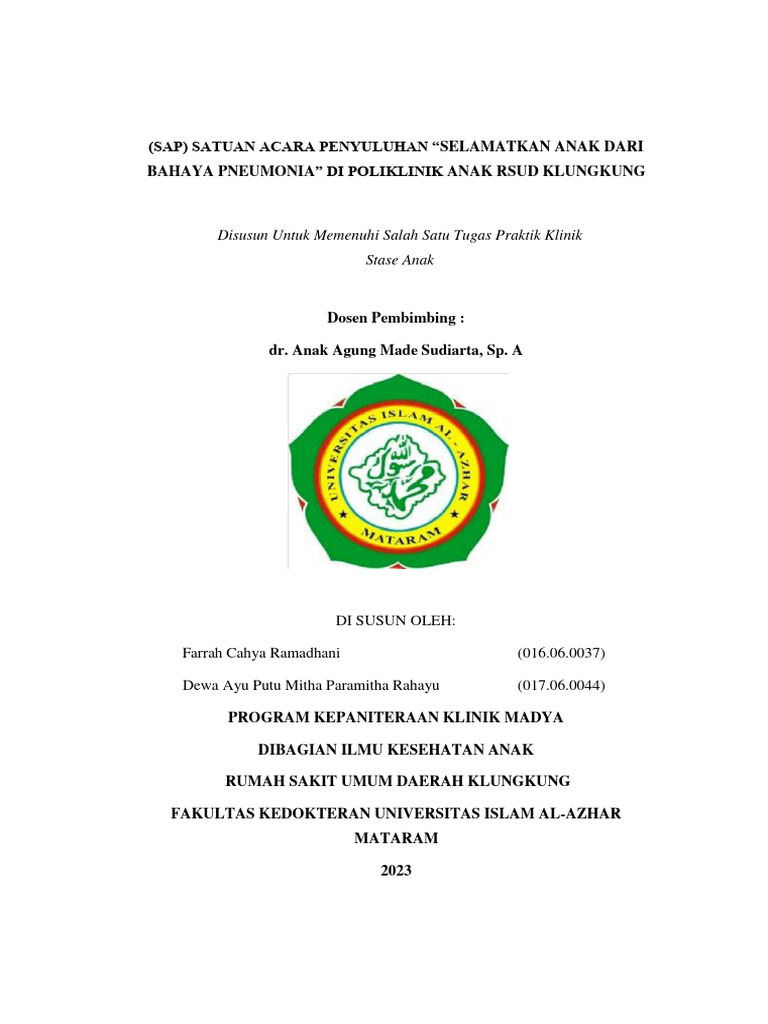 Edukasi Pneumonia pada Anak | PDF | Sains & Matematika