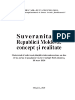 Suveranitatea Republicii Moldova - Concept Și Realitate