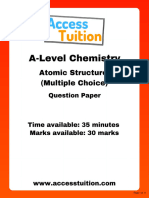 Atomic Structure Multiple Choice QP