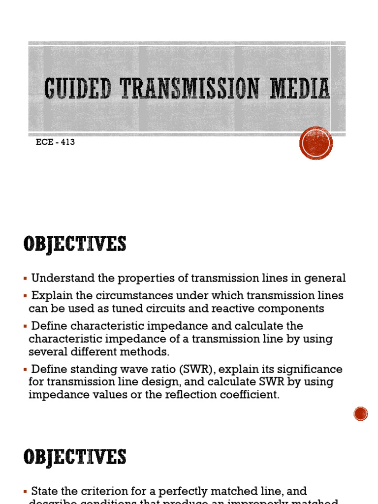 Guided Transmission Media | PDF