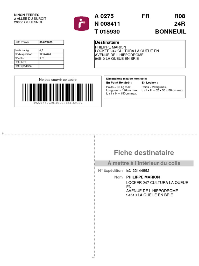 comment obtenir une étiquette de retour vinted