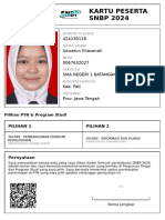 Kartu Peserta SNBP 2024: 424130118 Uswatun Khasanah 0067632027 Sma Negeri 1 Batangan Kab. Pati Prov. Jawa Tengah