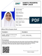 Kartu Peserta SNBP 2024: 424241562 Zatul Faradisa 0066564542 Sma Negeri 3 Putra Bangsa Kab. Aceh Utara Prov. Aceh