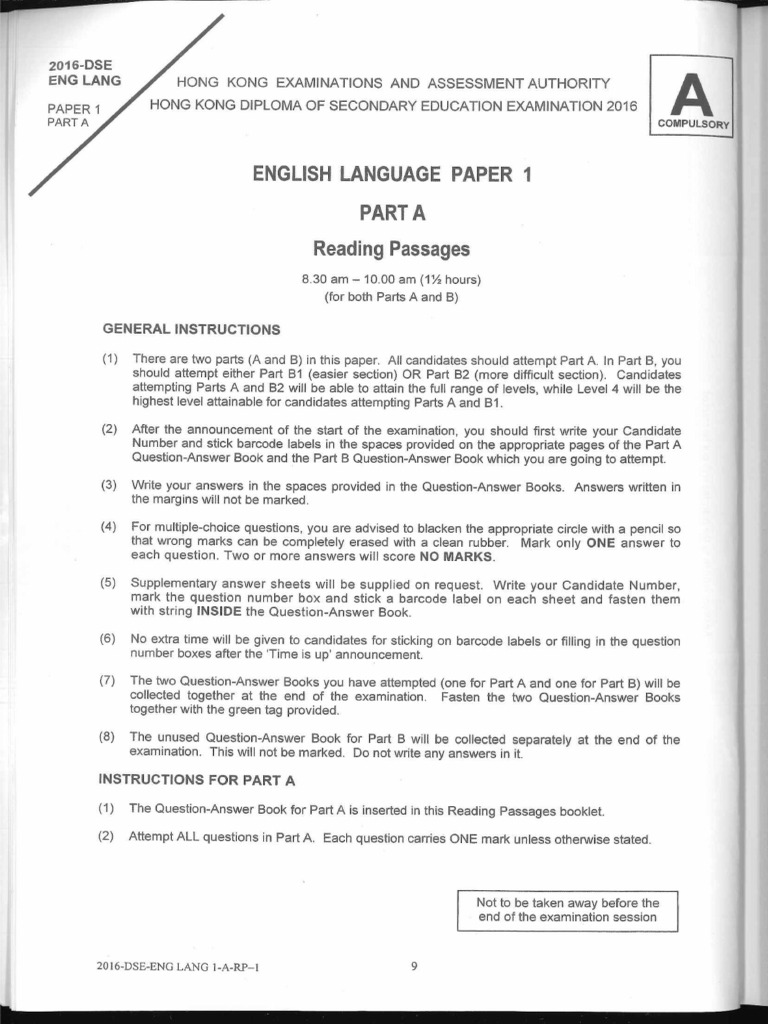 2016 Paper 1 | PDF
