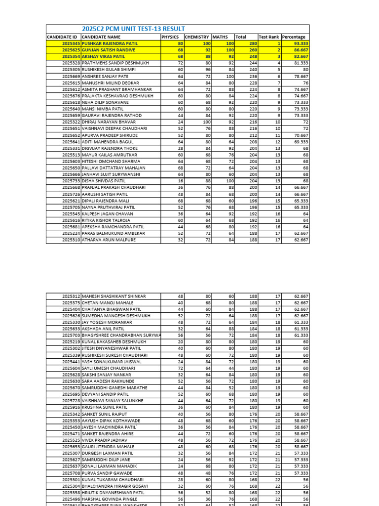 2025C2 PCM Unit Test Results Summary | PDF