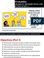 Continuous Probability Distributions and Normal Distribution Part 1