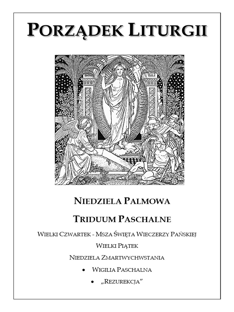 Porzdek Liturgii Triduum Paschalne 2019 | PDF