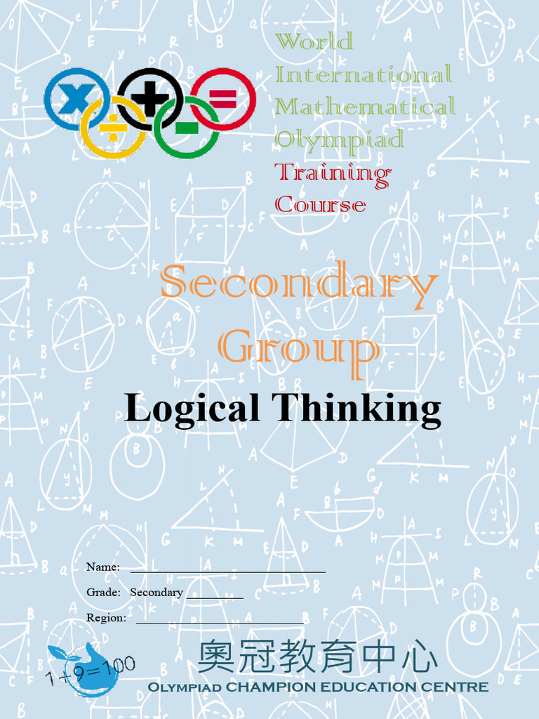 WIMO Final Training Course S - LogicalThinking | PDF | Inductive ...