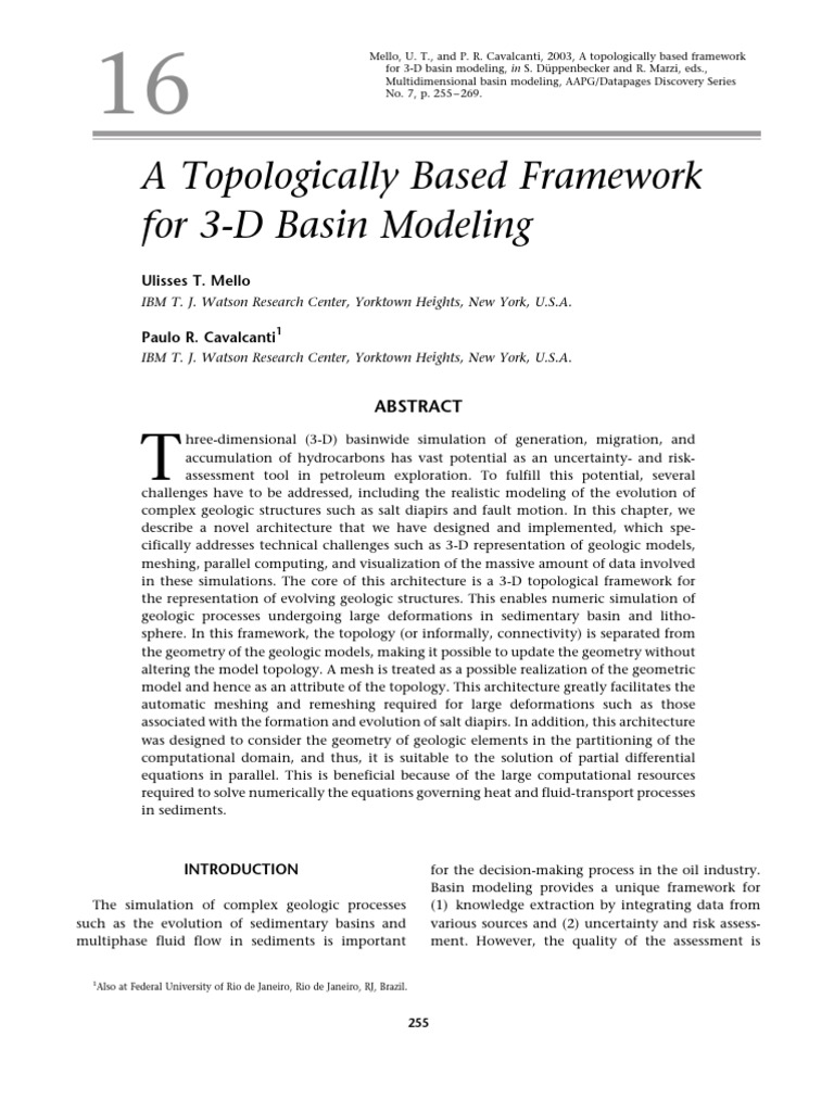 3D Basin Modeling with Topological Framework | PDF | Geology | Geometry