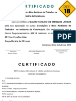 CERTIFICADO - NR 18