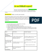 Lecture-4 - What Is An IMRaD Report