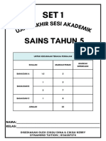 Set 1 Soalan Uasa Sains Tahun 5