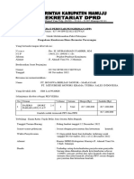 Surat Perintah Pengiriman (SPP) : Nomor: 027 /04/SPP/XI/2022/SETWAN