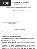 APPLICATION 6 Moment of Inertia