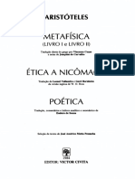 Aristóteles - Metafisica (Livro I e Livro II) - Ética A Nicômaco. Poética-Abril S.A. Cultural (1984)
