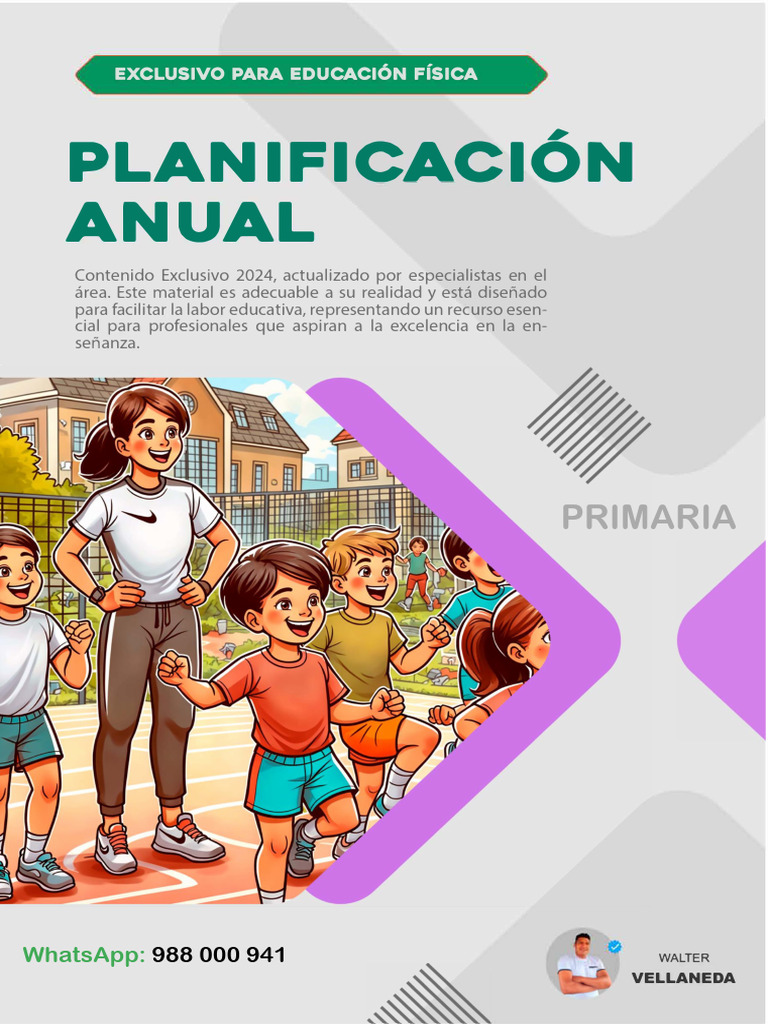 Plan Anual Educación Física Primaria 2024 | PDF