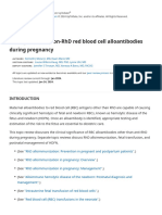 Isoimmunization Management of non-RhD Red Blood Cell Alloantibodies During Pregnancy - UpToDate