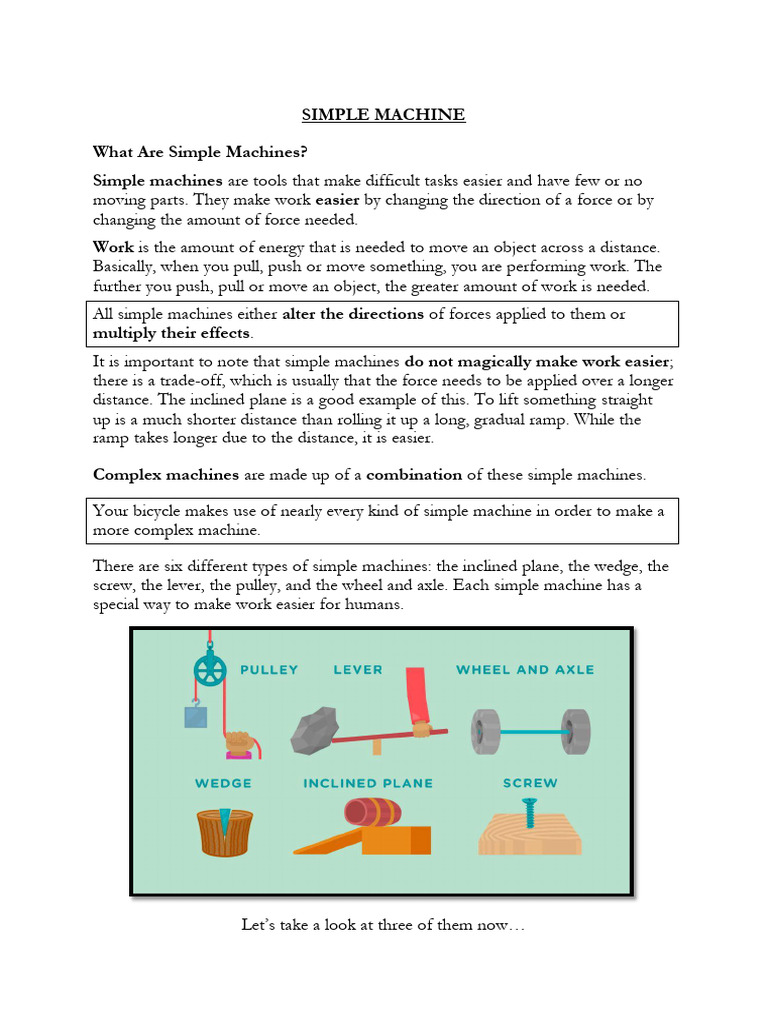2.+class7 Week18 Science Activity2 Simple - Machine | PDF | Machines ...