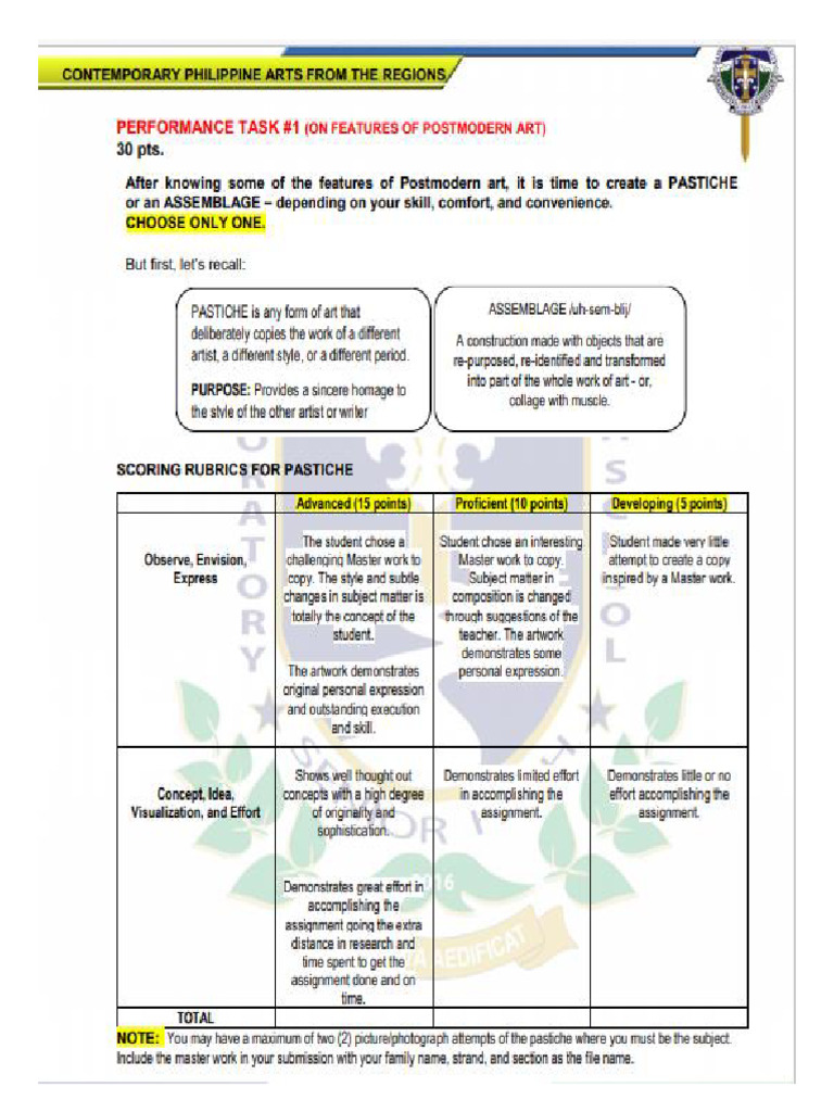 PF1 Pastiche or Assemblage | PDF
