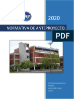 Normativa de Anteproyecto