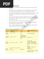 Periodicity in Elements Notes