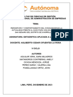 Informe de Estadistica Caso Pura Vida-Percepcion y Comportamiento Del Consumidor 11-12-23