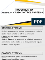 1 Introduction To Feedback and Control Systems
