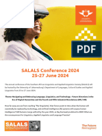 SALALS 2024 - First Call For Papers